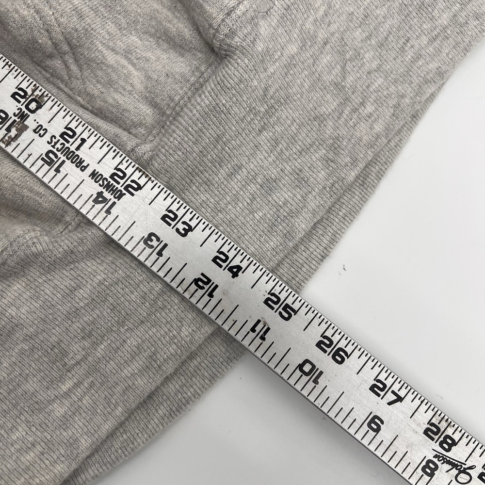 Vintage 80s 90s US Navy Pro Weave Hoodie Size Large Grey Pullover Sweatshirt - Picture 8 of 9